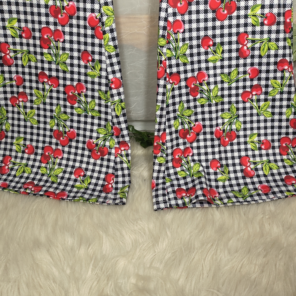 Cherry Print Flared Pants - Picture 5 of 8